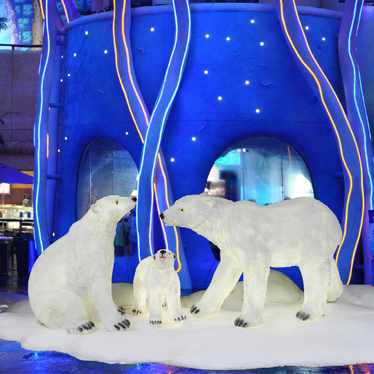 北极熊北风冻原沃利贝尔发光雕塑