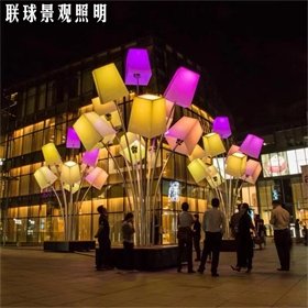 大型商业中心户外炫彩现代装饰灯具文旅景区艺术设计定制景观灯