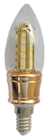 高端LED蜡烛泡9002 尖泡/拉尾 7W 全铝基板驱动
