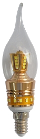 高端LED蜡烛泡9007 尖泡/拉尾 8W  全铝基板驱动