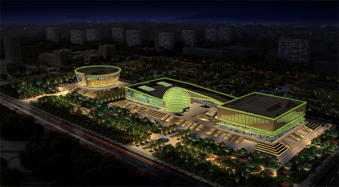 滦州市文化广场夜景亮化设计方案