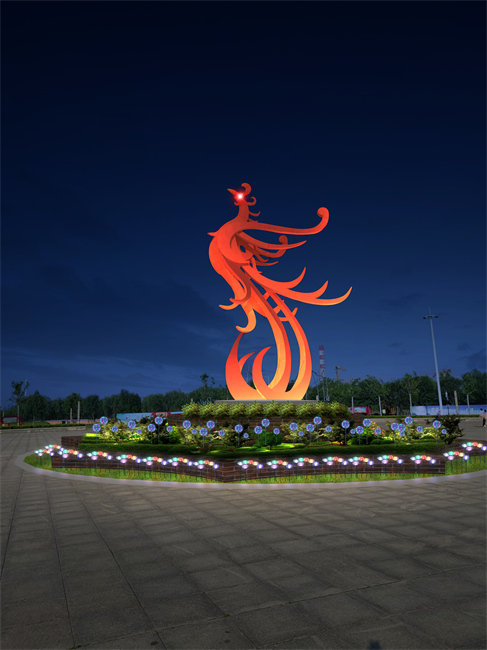 沧州市盐山公园凤凰雕塑景观亮化提升设计方案