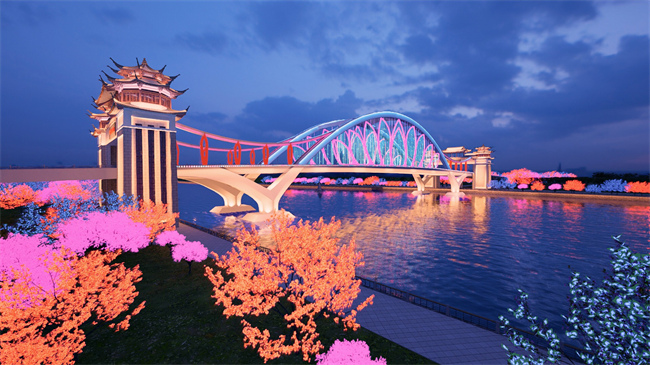 大桥建筑亮化灯光及景观照明设计方案